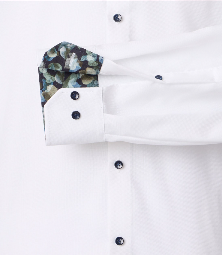 Venti – Modern Fit – Plain Structured Cotton Shirt