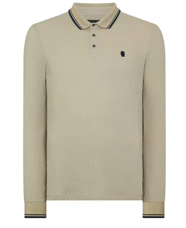 Remus Uomo – Long Sleeve Cotton Polo Shirt