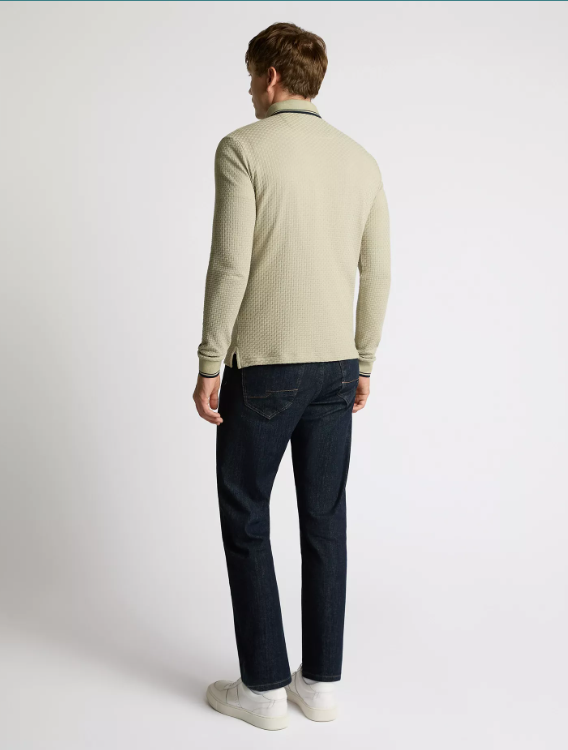 Remus Uomo – Long Sleeve Cotton Polo Shirt