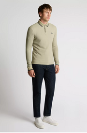 Remus Uomo – Long Sleeve Cotton Polo Shirt