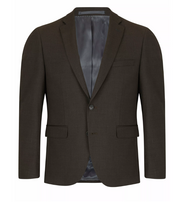 Daniel Grahame – Dark Brown – Damon Tapered Fit Wool Blend Suit Jacket