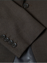 Daniel Grahame – Dark Brown – Damon Tapered Fit Wool Blend Suit Jacket