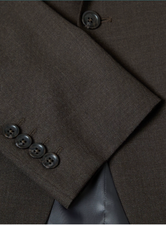 Daniel Grahame – Dark Brown – Damon Tapered Fit Wool Blend Suit Jacket