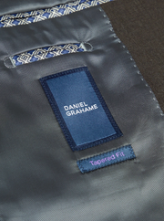 Daniel Grahame – Dark Brown – Damon Tapered Fit Wool Blend Suit Jacket