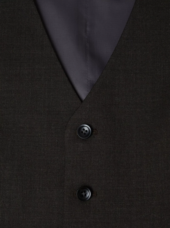 Daniel Grahame – Dark Brown – Damon Wool Blend Suit Waistcoat