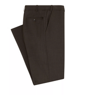 Daniel Grahame – Dark Brown – Damon Tapered Fit Wool Blend Suit Trousers
