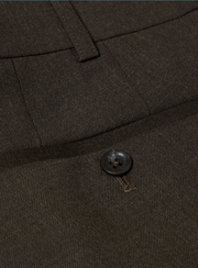 Daniel Grahame – Dark Brown – Damon Tapered Fit Wool Blend Suit Trousers