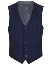 Daniel Grahame – Navy – Damon Pinstripe Wool Blend Suit Waistcoat
