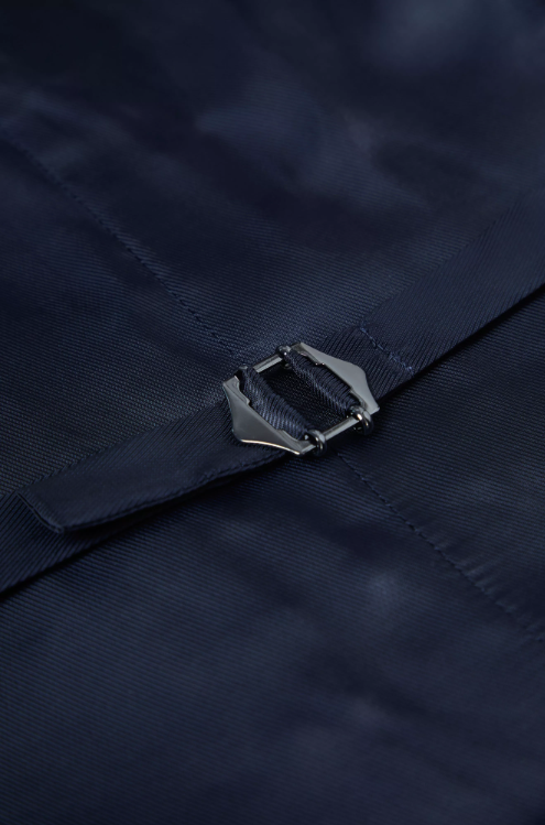 Daniel Grahame – Navy – Damon Pinstripe Wool Blend Suit Waistcoat