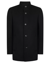Remus Uomo – Black – Jonah Tapered Fit Wool-Blend Overcoat