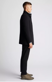 Remus Uomo – Black – Jonah Tapered Fit Wool-Blend Overcoat