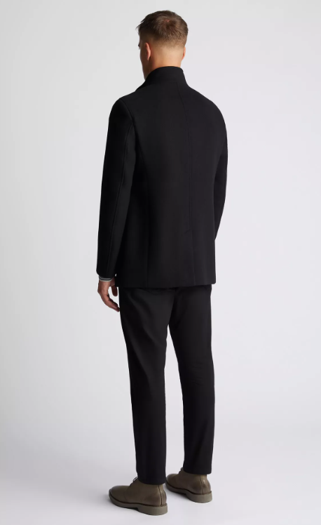 Remus Uomo – Black – Jonah Tapered Fit Wool-Blend Overcoat