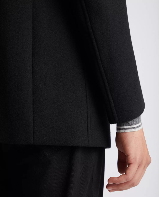 Remus Uomo – Black – Jonah Tapered Fit Wool-Blend Overcoat