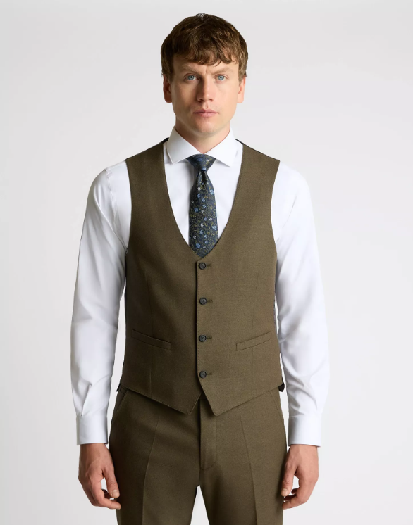 Remus Uomo – Green – Monza Slim Fit Stretch Waistcoat