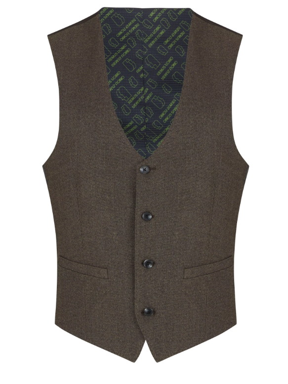 Remus Uomo – Dark Brown – Matteo Slim Fit Suit Waistcoat
