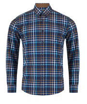 DG’s Drifter – Blue – Regular Fit Cotton-Blend Casual Shirt