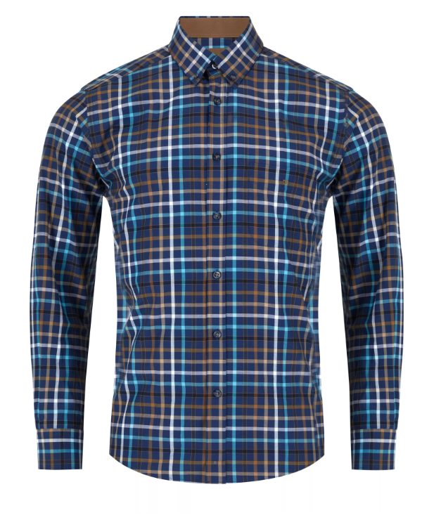 DG’s Drifter – Blue – Regular Fit Cotton-Blend Casual Shirt