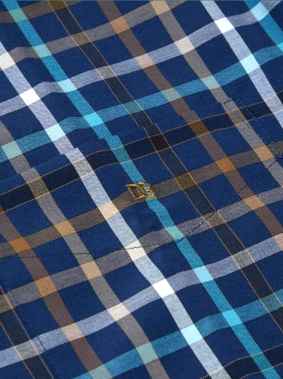 DG’s Drifter – Blue – Regular Fit Cotton-Blend Casual Shirt