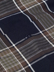 DG’s Drifter – Navy – Regular Fit Checked Cotton-Blend Casual Shirt