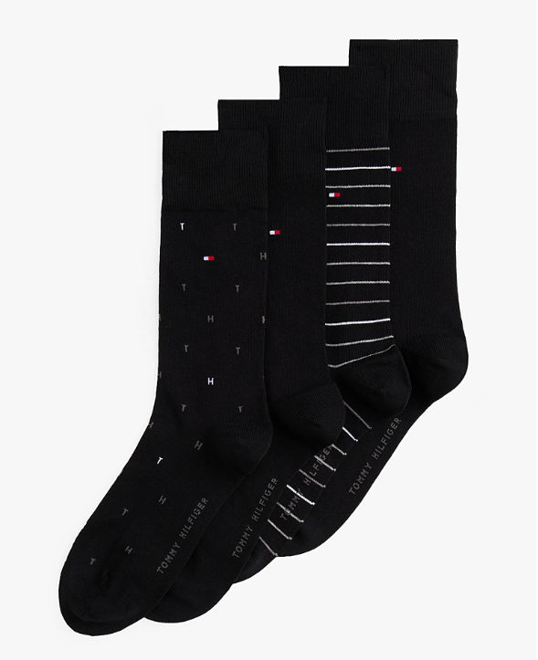 Tommy Hilfiger – 4-Pack – Black -  Socks Gift Box
