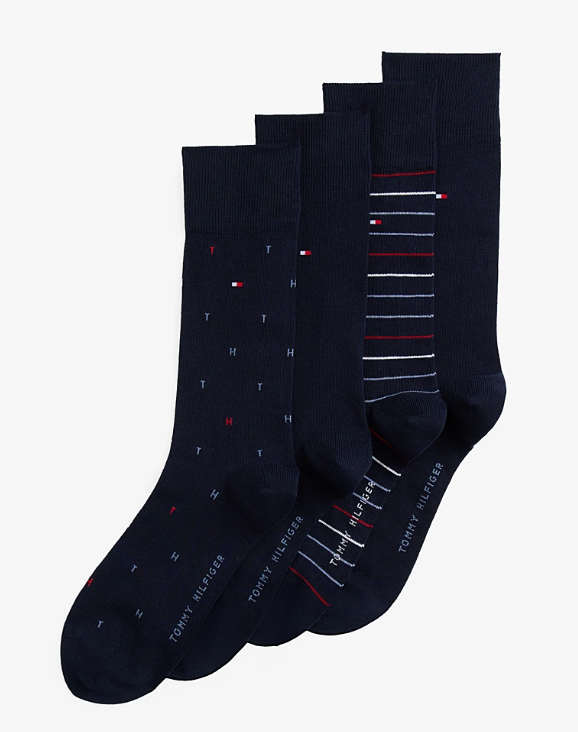 Tommy Hilfiger – 4-Pack – Navy -  Socks Gift Box