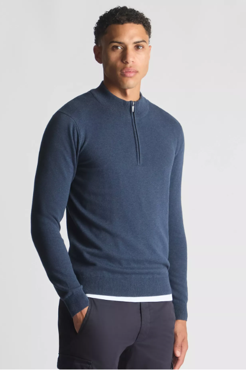 Remus Uomo – Tapered Fit – Long Sleeve Half Zip Sweater