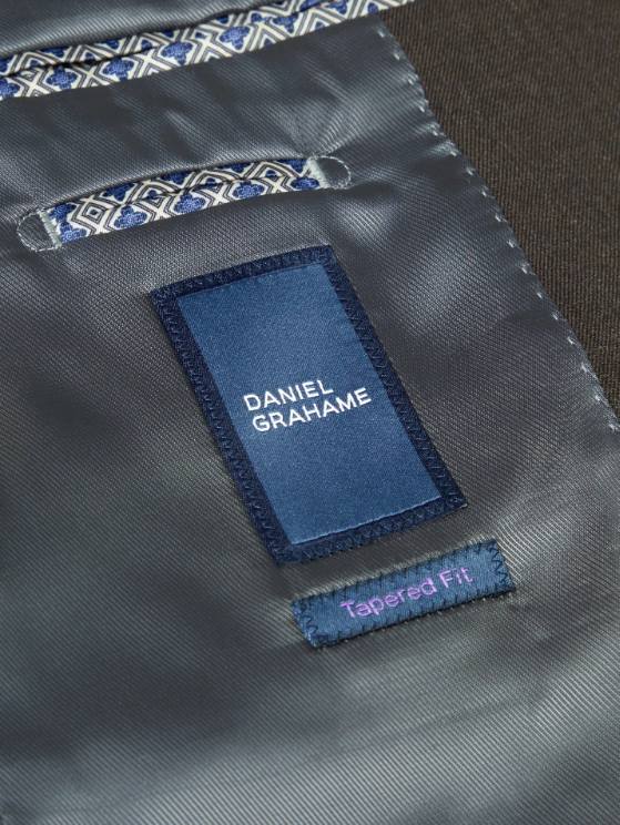 Daniel Grahame – Tapered Fit – Dark Brown Damon Mix &amp; Match Suit Jacket