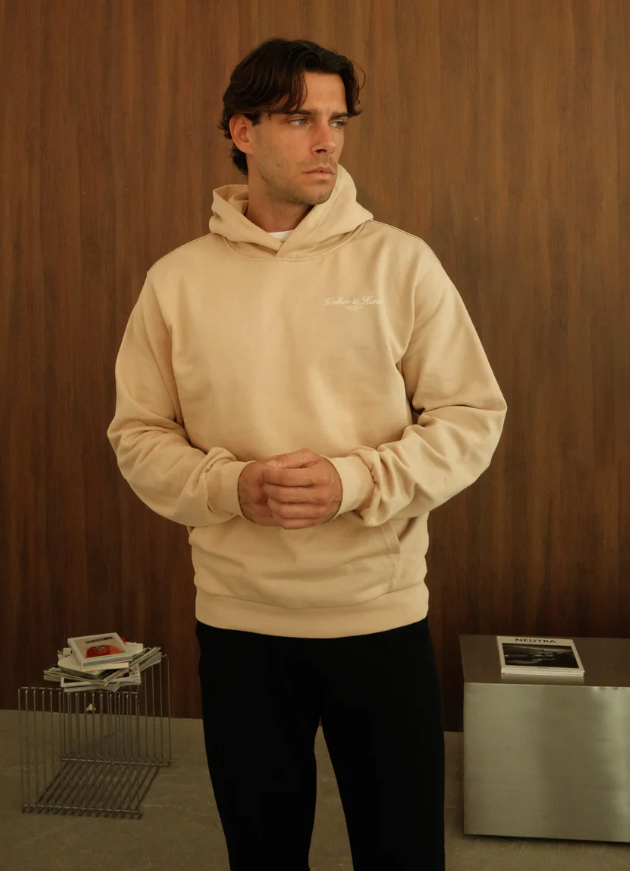 Walker &amp; Hunt – Atelier Hoodie – Light Mocha