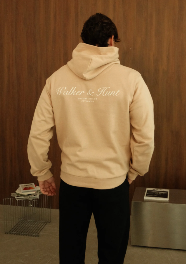 Walker &amp; Hunt – Atelier Hoodie – Light Mocha