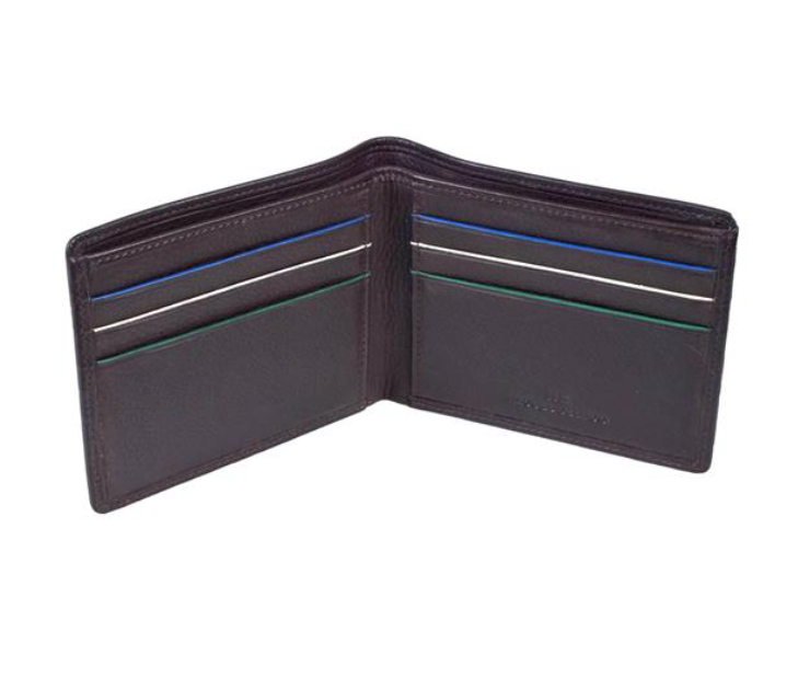 Hamburg Line – 11797 – Genuine Leather Wallet (Black / Brown)