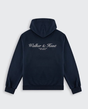 Walker &amp; Hunt – Atelier Hoodie – Navy