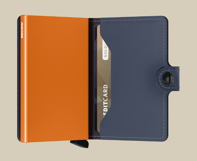 Secrid – Miniwallet Matte – Nightblue and Orange