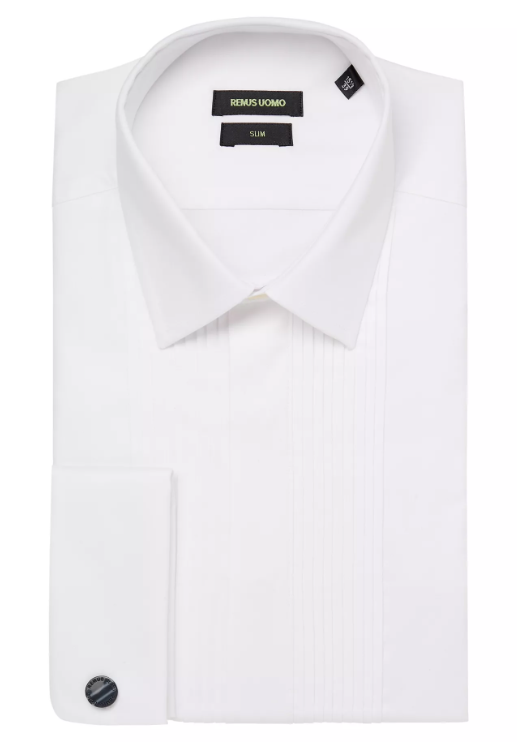 Remus Uomo – Parker – White – Long Sleeve Formal Shirt