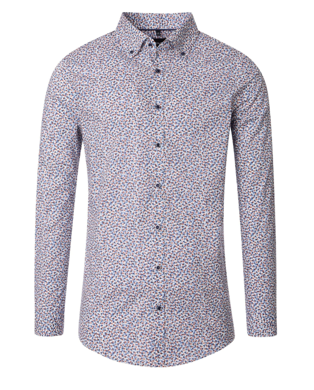 Venti – Body Fit – Striped Long Sleeve Shirt