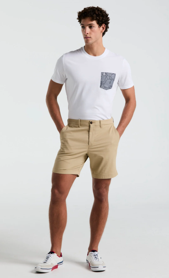 Original Penguin – Slim Fit Chino Shorts - Travertine