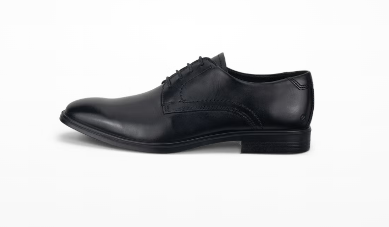 Melbourne – Black Leather Derby Shoes