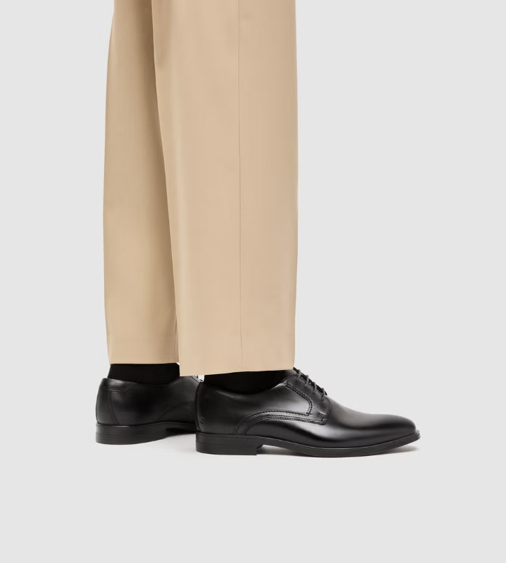 Melbourne – Black Leather Derby Shoes