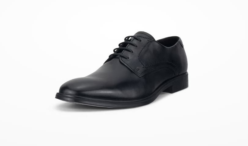 Melbourne – Black Leather Derby Shoes