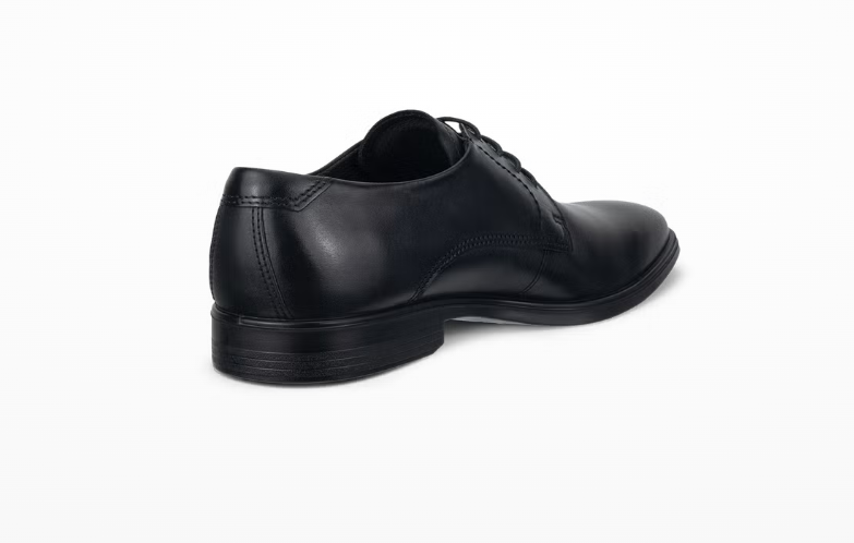 Melbourne – Black Leather Derby Shoes