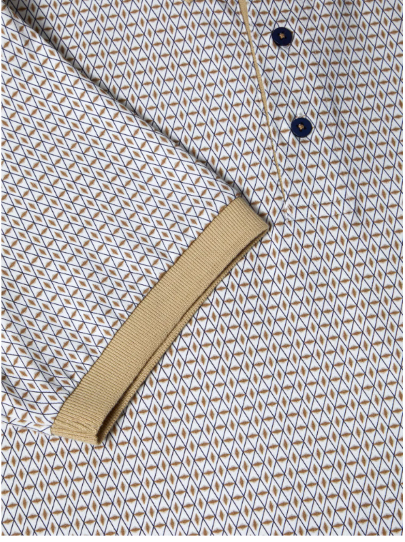 DG’s Drifter – Regular Fit – Blue / Light Brown – Short Sleeve Polo