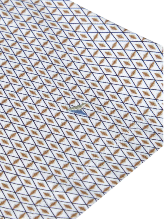 DG’s Drifter – Regular Fit – Blue / Light Brown – Short Sleeve Polo