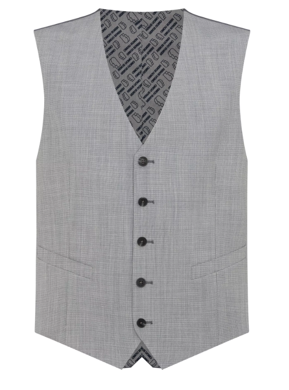 Remus Uomo – Tapered Fit – Sky Blue – Palucci Micro Houndstooth Waistcoat