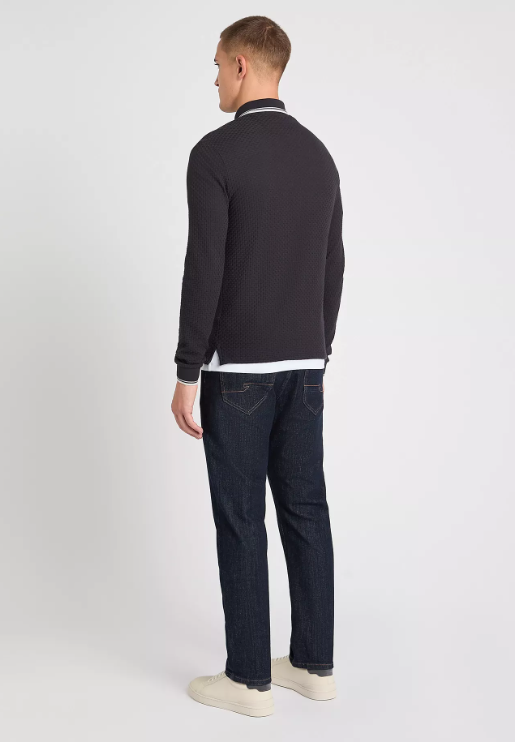 Remus Uomo – Long Sleeve Cotton Polo Shirt