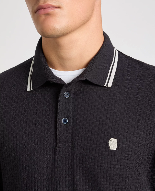 Remus Uomo – Long Sleeve Cotton Polo Shirt