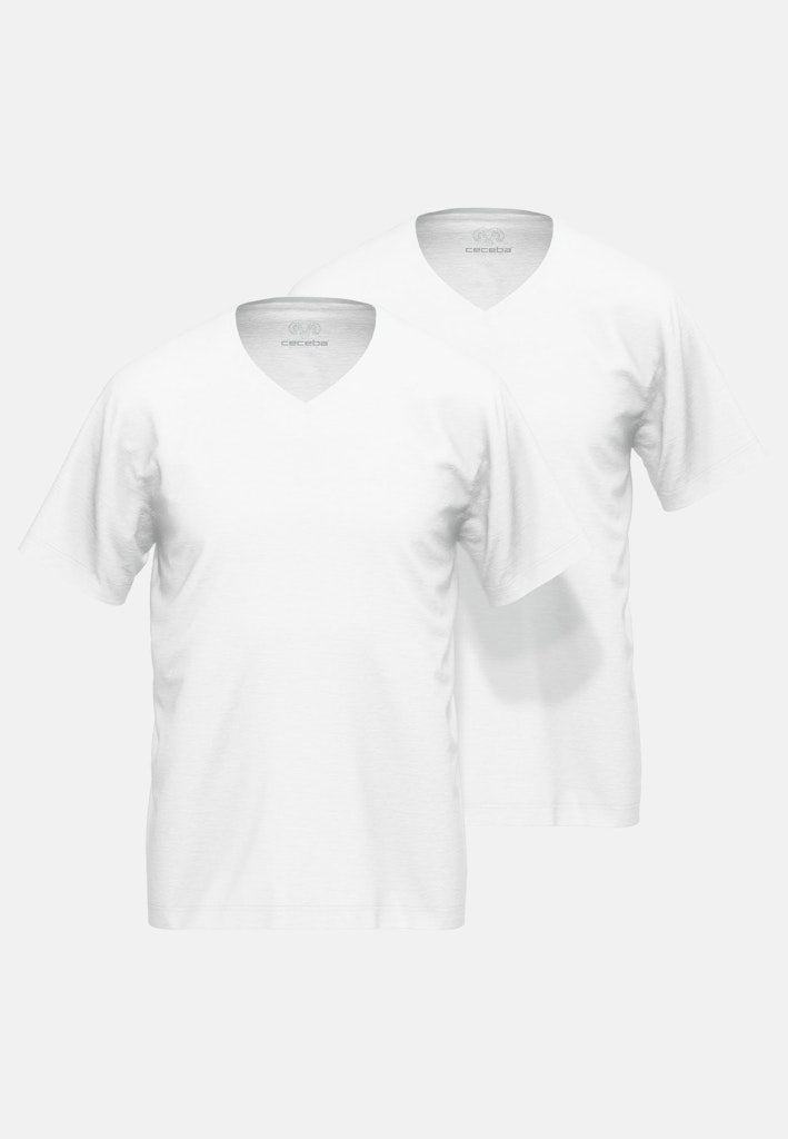 CECEBA – Men’s Shirt – White Plain (2-Pack)