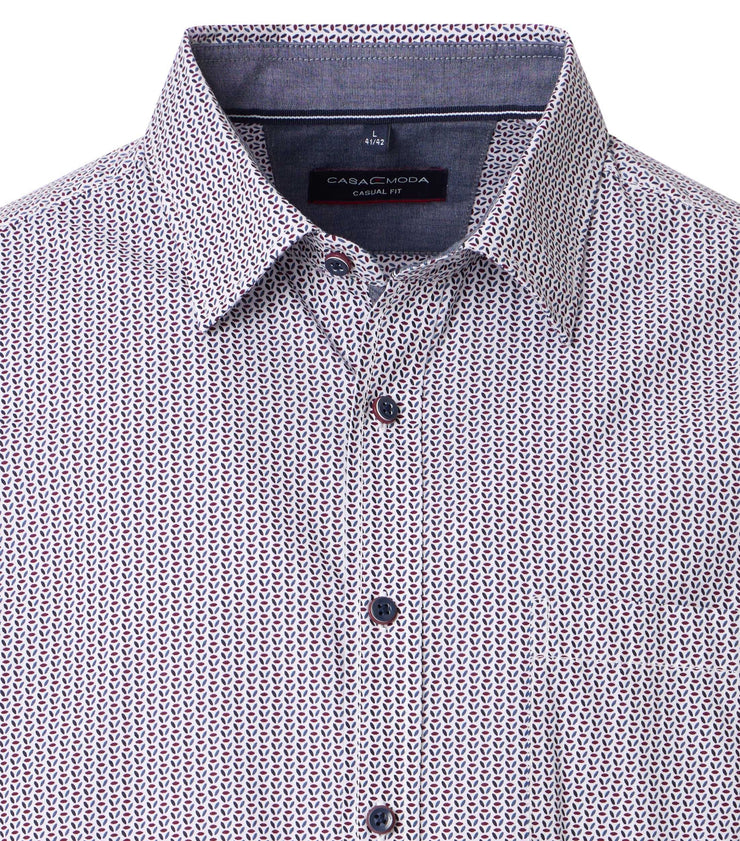 Casa Moda – Casual Fit – Printed Poplin Shirt