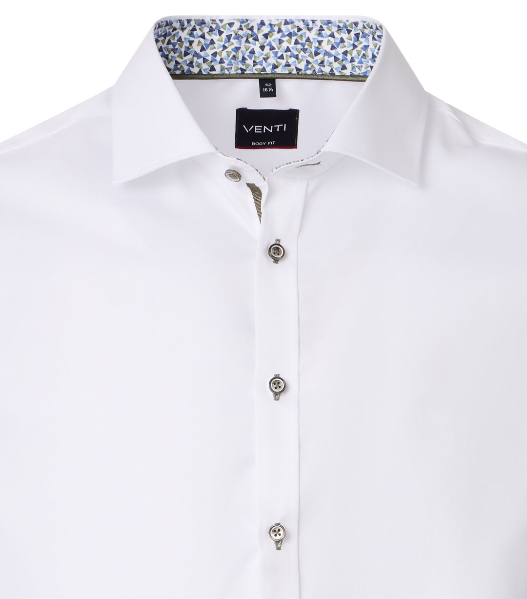 Venti – Body Fit – White – Twill Business Shirt