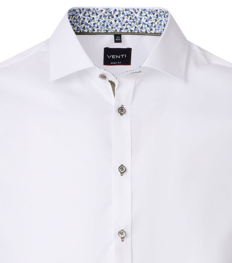 Venti – Body Fit – White – Twill Business Shirt