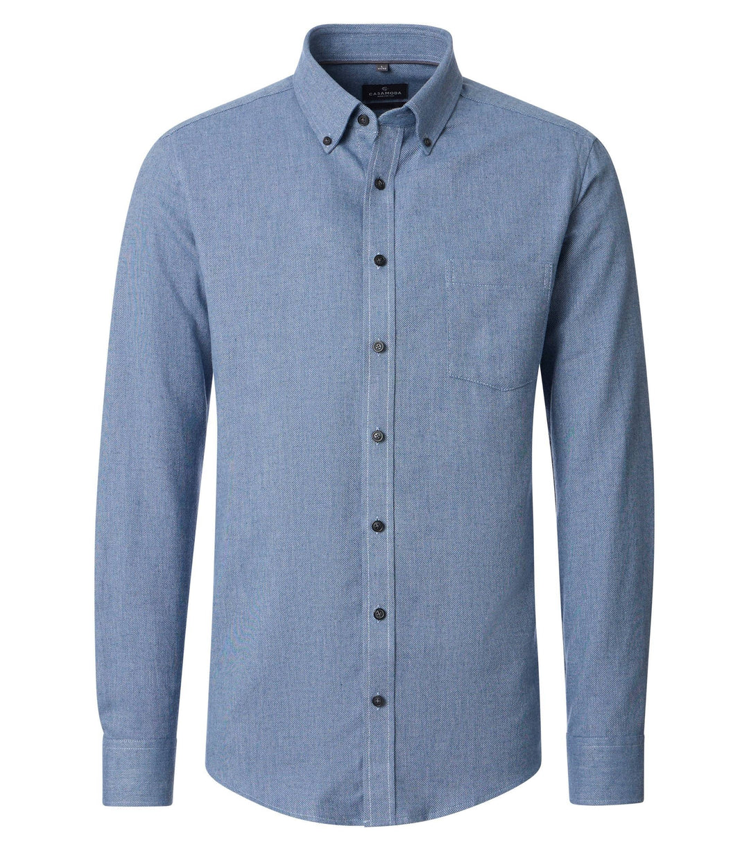 Casa Moda – Green - Plain Long Sleeve Shirt