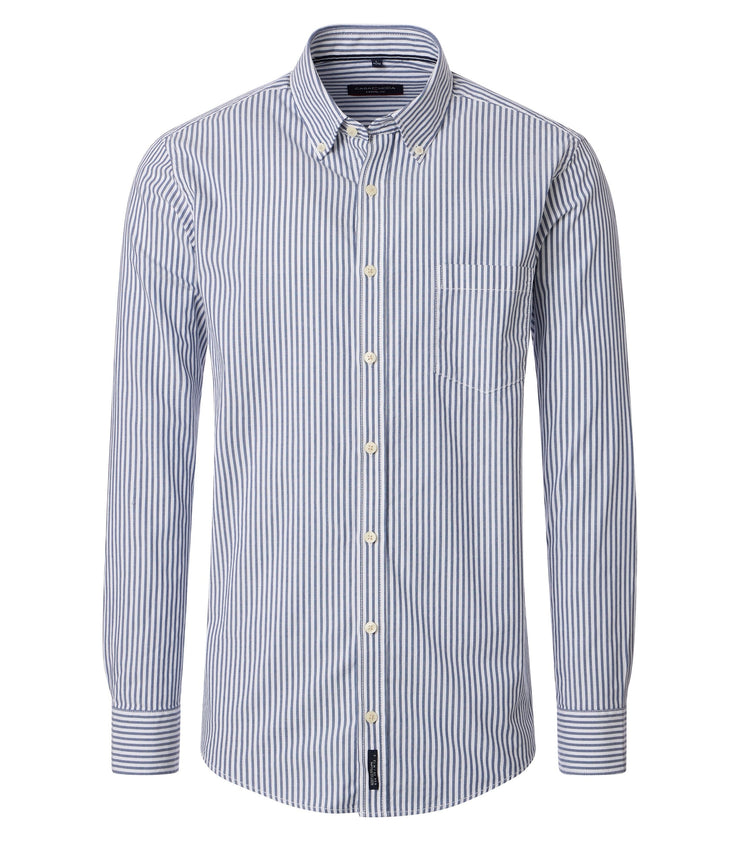 Casa Moda – Casual Fit – Blue – Striped Oxford Shirt